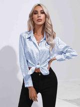 Printed Collared Neck Buttoned Shirt king-general-store-5710.myshopify.com