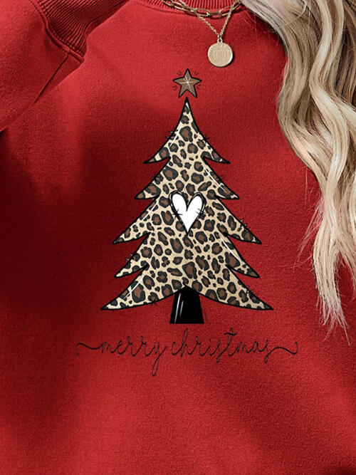 Christmas Tree Graphic Long Sleeve Sweatshirt king-general-store-5710.myshopify.com