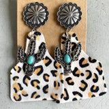 Turquoise Decor Cactus Alloy Earrings king-general-store-5710.myshopify.com