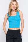 ACTIVE BASIC Pearl Detail Square Neck Cropped Tank king-general-store-5710.myshopify.com