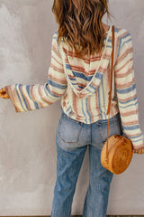 Striped Hooded Sweater with Kangaroo Pocket king-general-store-5710.myshopify.com