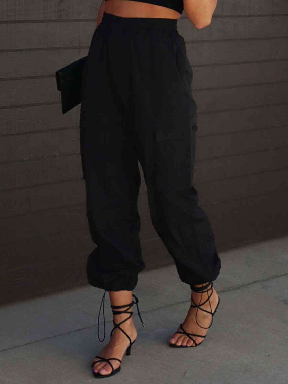 High Waist Drawstring Pants with Pockets king-general-store-5710.myshopify.com