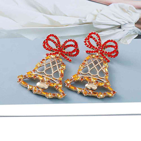 Rhinestone Alloy Christmas Bell Earrings king-general-store-5710.myshopify.com