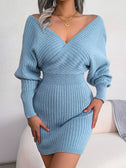 Rib-Knit Dolman Sleeve Sweater Dress king-general-store-5710.myshopify.com