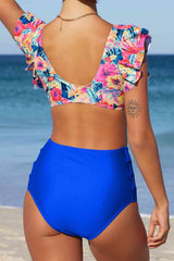 Two-Tone Flutter Sleeve Two-Piece Swimsuit king-general-store-5710.myshopify.com