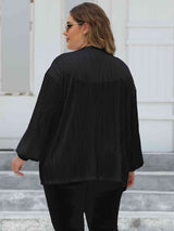 Plus Size Open Front Long Sleeve Cardigan king-general-store-5710.myshopify.com