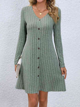 V-Neck Long Sleeve Mini Dress king-general-store-5710.myshopify.com