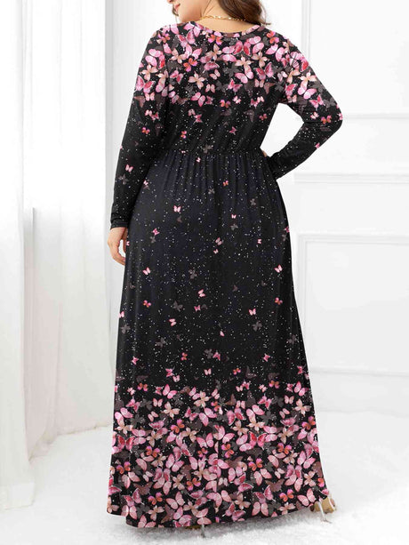 Plus Size Round Neck Maxi Dress with Pockets king-general-store-5710.myshopify.com