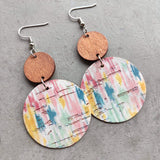 Round Shape Wooden Dangle Earrings king-general-store-5710.myshopify.com