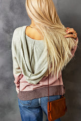 Color Block Drawstring Side Slit Hooded Sweater king-general-store-5710.myshopify.com