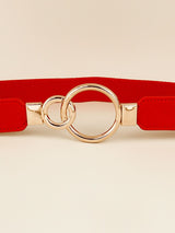 Double Ring Buckle Elastic PU Belt king-general-store-5710.myshopify.com