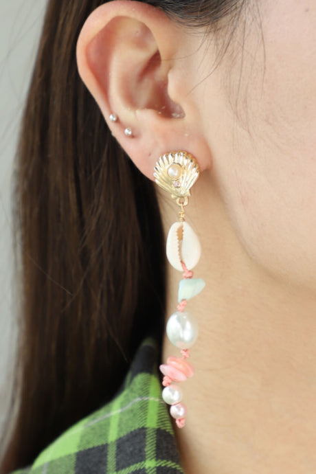 Synthetic Pearl Shell Drop Earrings king-general-store-5710.myshopify.com