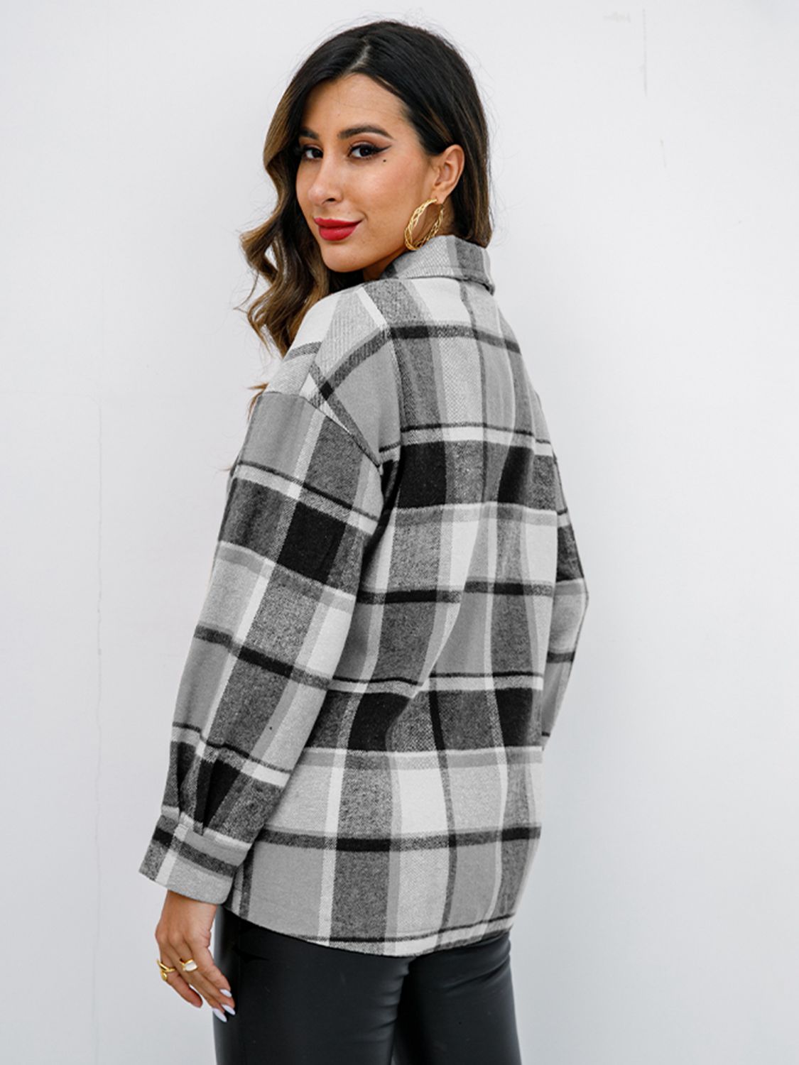 Plaid Button-Down Jacket king-general-store-5710.myshopify.com