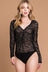 Culture Code Round Neck Mesh Perspective Bodysuit king-general-store-5710.myshopify.com