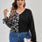 Plus Size Geometric V-Neck Long Sleeve T-Shirt king-general-store-5710.myshopify.com