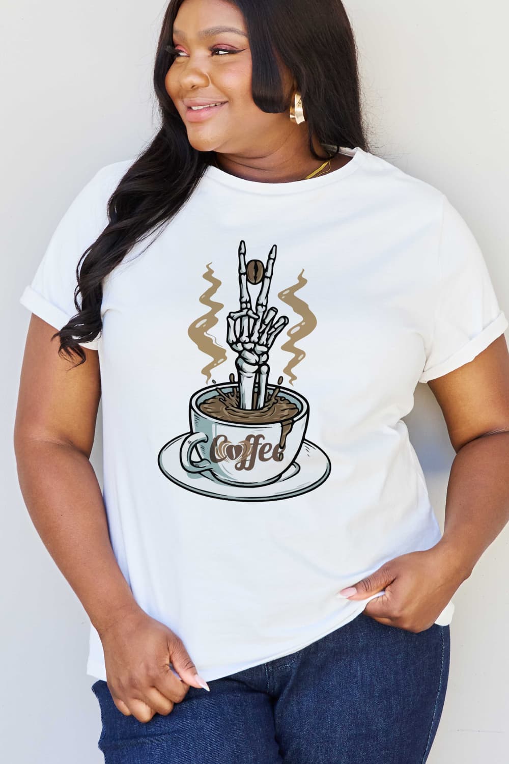Simply Love Full Size COFFEE Graphic Cotton Tee king-general-store-5710.myshopify.com