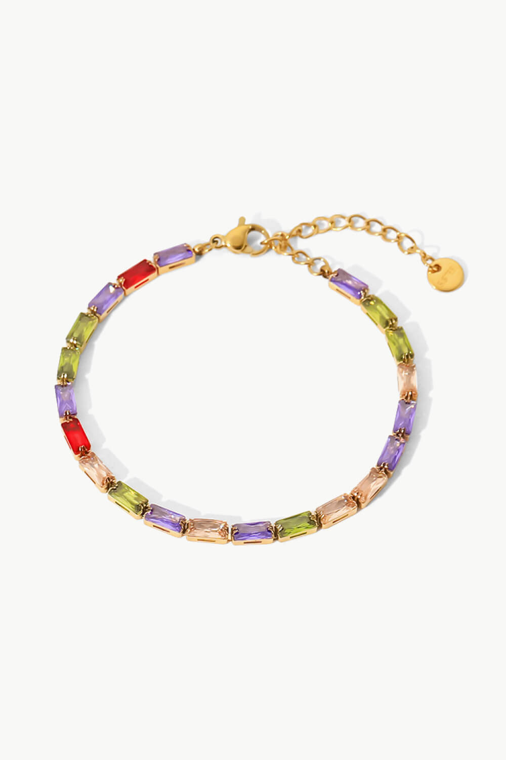 18K Gold Plated Multicolored Cubic Zirconia Bracelet king-general-store-5710.myshopify.com