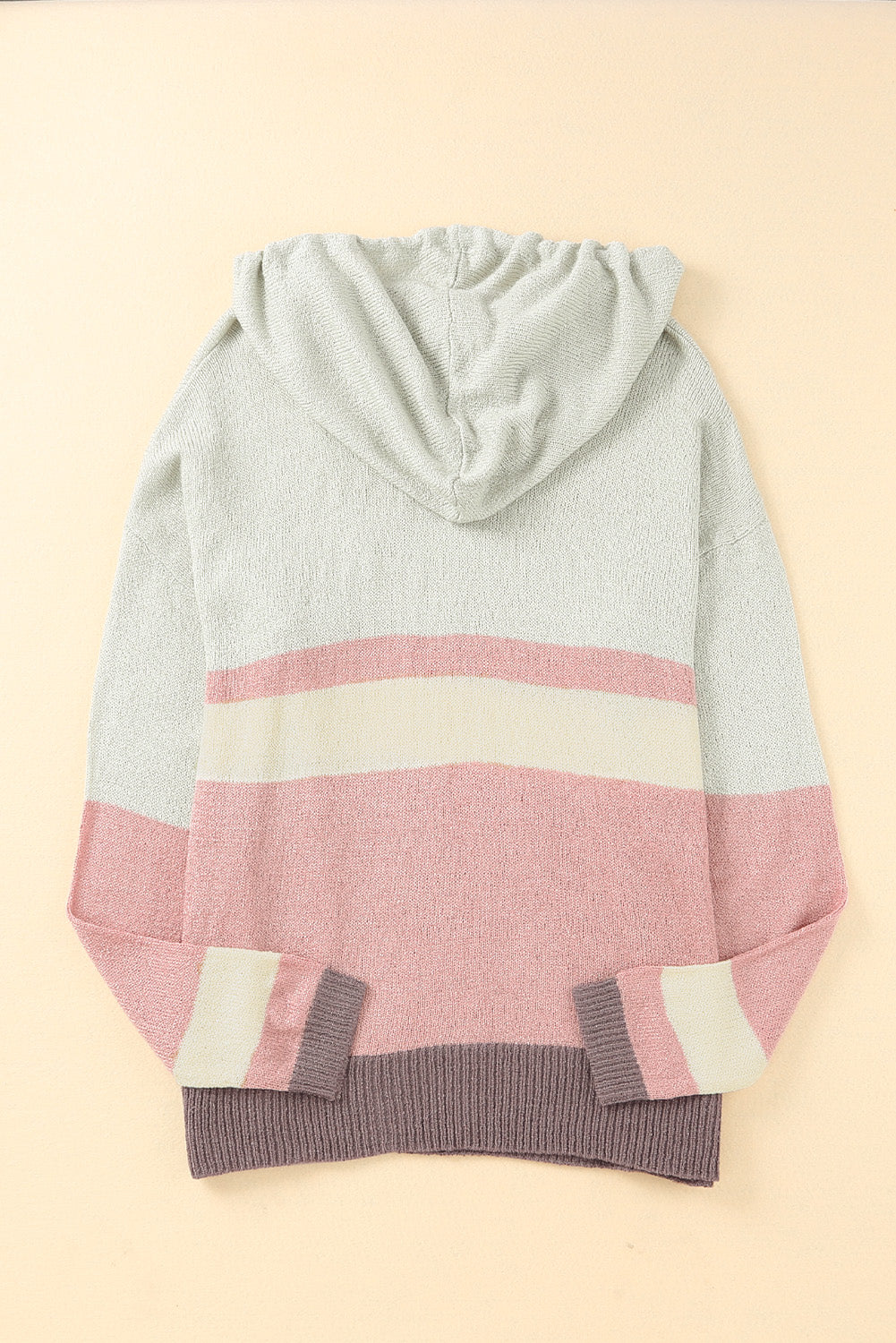 Color Block Drawstring Side Slit Hooded Sweater king-general-store-5710.myshopify.com