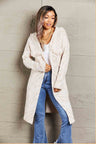 Double Take Printed Open Front Hooded Longline Cardigan king-general-store-5710.myshopify.com