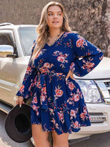 Plus Size V-Neck Long Sleeve Dress king-general-store-5710.myshopify.com