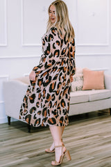 Plus Size Leopard Print Surplice Neck Long Sleeve Midi Dress king-general-store-5710.myshopify.com