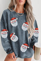 Sequin Santa Patch Ribbed Sweatshirt king-general-store-5710.myshopify.com