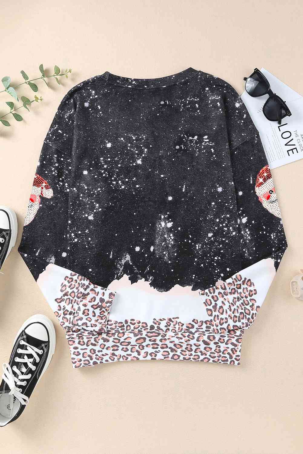 Sequin Patch Christmas Element Sweatshirt king-general-store-5710.myshopify.com