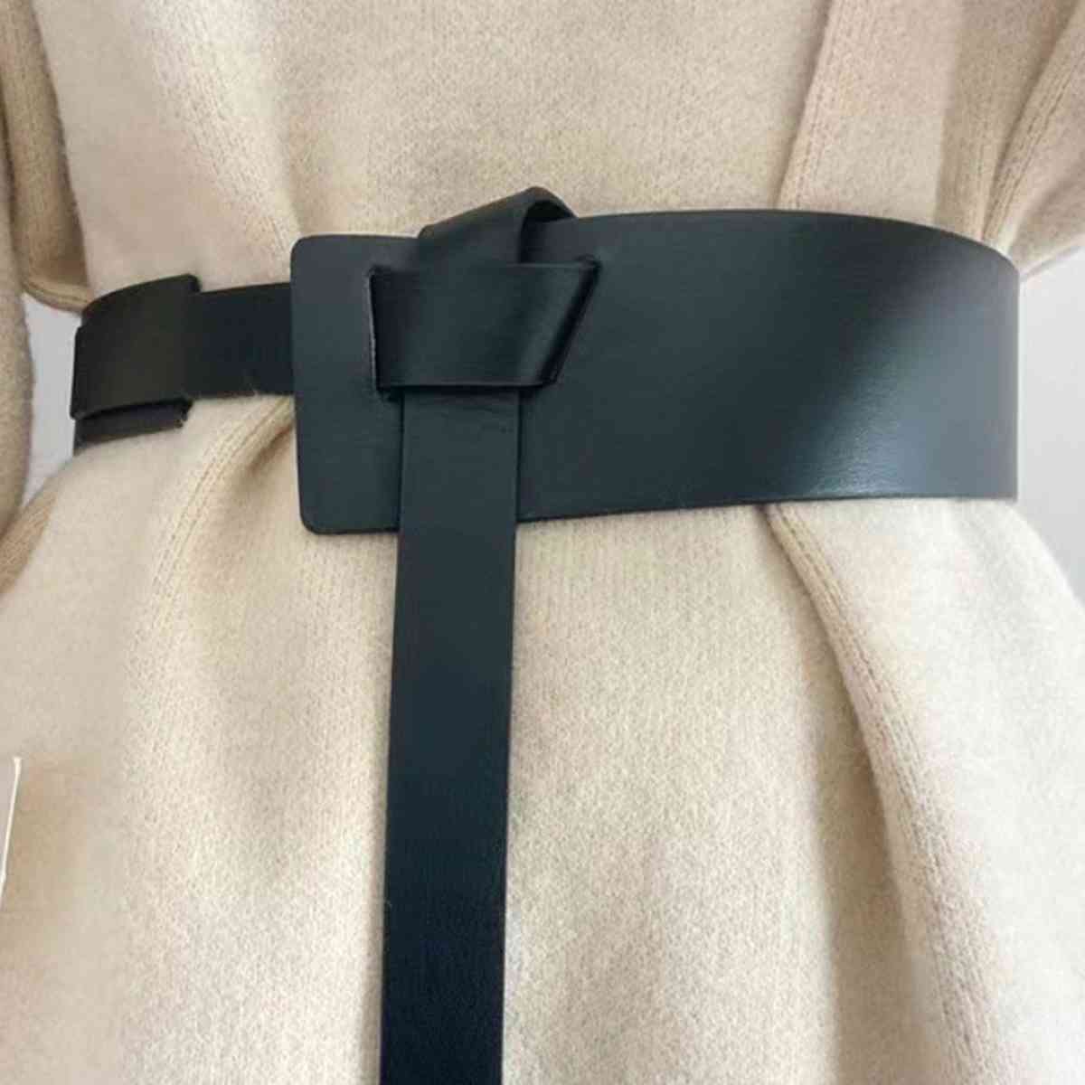 Knot Detail PU Belt king-general-store-5710.myshopify.com