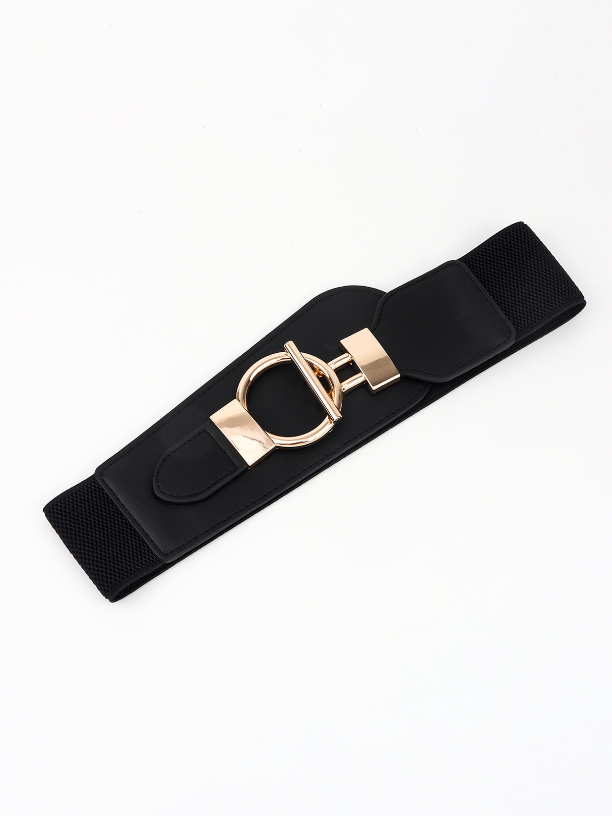 PU Elastic Wide Belt with Alloy Buckle king-general-store-5710.myshopify.com