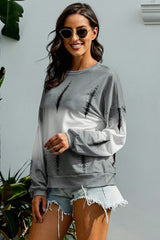 Tie-Dye Drop Shoulder Round Neck Sweatshirt king-general-store-5710.myshopify.com