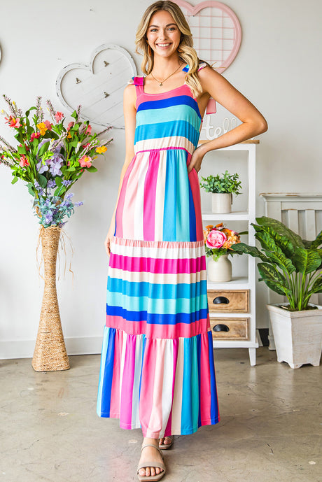 Striped Sleeveless Maxi Dress king-general-store-5710.myshopify.com