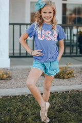 Girls USA Leopard Graphic Tee king-general-store-5710.myshopify.com