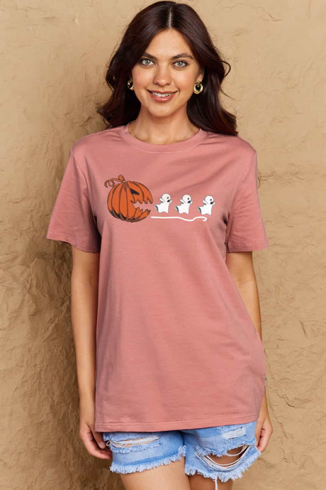 Simply Love Full Size Jack-O'-Lantern Graphic Cotton T-Shirt king-general-store-5710.myshopify.com