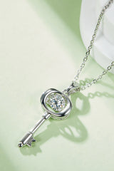 Moissanite Key Pendant Necklace king-general-store-5710.myshopify.com