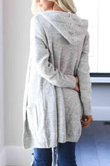 Heathered Open Front Cardigan with Pockets king-general-store-5710.myshopify.com