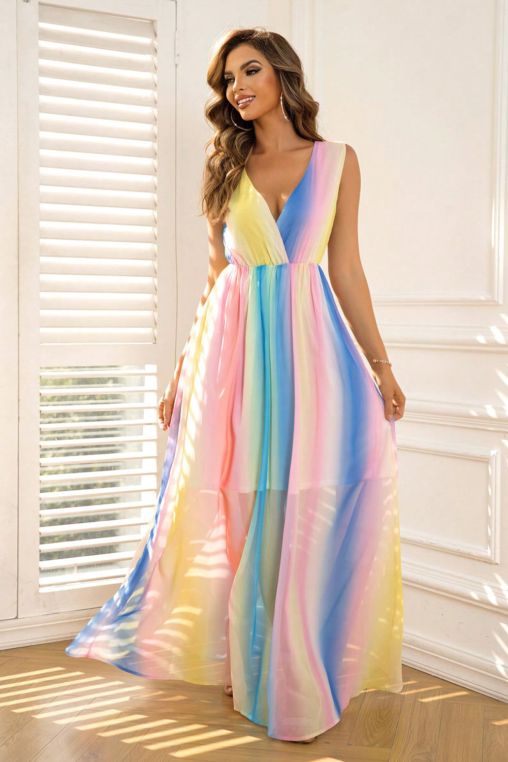 Surplice Neck Sleeveless Maxi Dress king-general-store-5710.myshopify.com