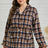 Plus Size Plaid Buttoned Collared Shacket king-general-store-5710.myshopify.com