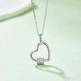 Moissanite 925 Sterling Silver Heart Shape Necklace king-general-store-5710.myshopify.com
