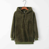 Quarter-Zip Drawstring Teddy Hoodie king-general-store-5710.myshopify.com