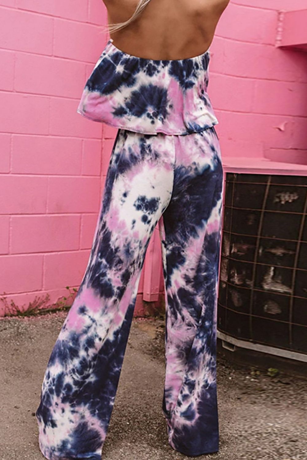 Tie-Dye Layered Strapless Jumpsuit king-general-store-5710.myshopify.com