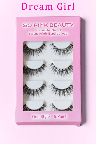 SO PINK BEAUTY Faux Mink Eyelashes 5 Pairs king-general-store-5710.myshopify.com