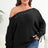 Plus Size One Shoulder Beaded Sweater king-general-store-5710.myshopify.com