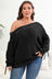 Plus Size One Shoulder Beaded Sweater king-general-store-5710.myshopify.com