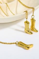 Cowboy Boot Pendant Stainless Steel Necklace king-general-store-5710.myshopify.com