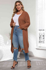 Plus Size Open Front Long Sleeve Cardigan king-general-store-5710.myshopify.com