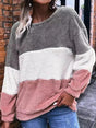 Color Block Round Neck Long Sleeve Sweatshirt king-general-store-5710.myshopify.com