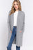 ACTIVE BASIC Open Front Rib Trim Long Sleeve Knit Cardigan king-general-store-5710.myshopify.com