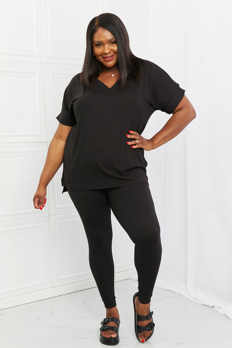 Zenana Self Love Full Size Brushed DTY Microfiber Lounge Set in Black king-general-store-5710.myshopify.com