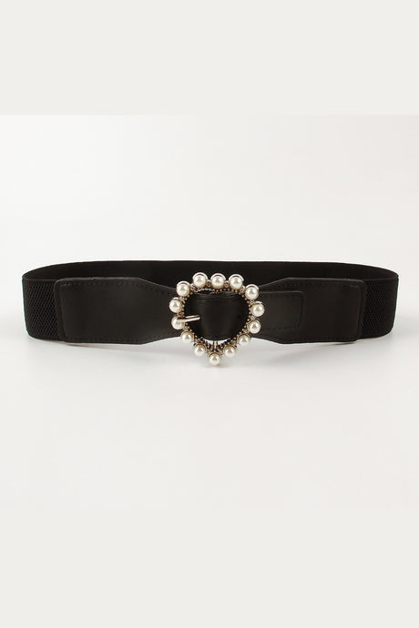 Pearl Heart Buckle Elastic Belt king-general-store-5710.myshopify.com