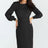 Round Neck Long Sleeve Pleated Sweater Dress king-general-store-5710.myshopify.com